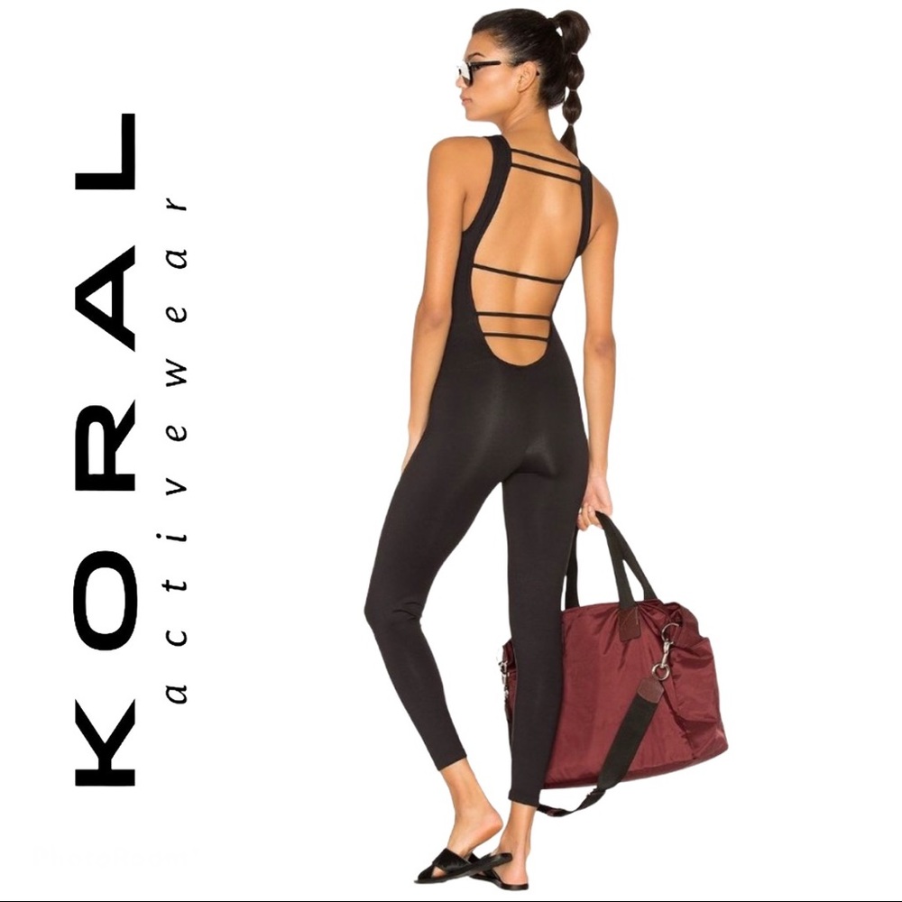 Koral Jet Blackout Strappy Sleeveless Jumpsuit